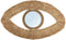 De Raffia Eye Spiegel - Naturel - M
