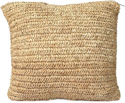 De Raffia Flores Kussenhoes Vierkant - Naturel - 40x40