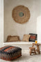 De Raffia Flores Kussenhoes Vierkant - Naturel - 40x40