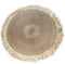 De Raffia Fringed Tapijt - Naturel - 150