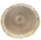 De Raffia Fringed Tapijt - Naturel - 150