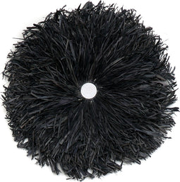 De Raffia Juju Muurdecoratie - Zwart