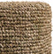 De raffia kruk met vlechtwerk - junglegroen
