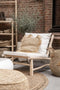 De Raffia Kussenhoes Vierkant - Naturel - 40x40