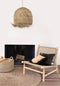 De Raffia Kussenhoes Vierkant - Naturel Zwart - 40x40