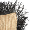 De Raffia Kussenhoes Vierkant - Naturel Zwart - 40x40