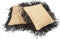 De Raffia Kussenhoes Vierkant - Naturel Zwart - 40x40