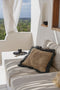 De Raffia Kussenhoes Vierkant - Naturel Zwart - 60x60