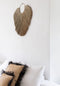 De Raffia Kussenhoes Vierkant - Naturel Zwart - 60x60
