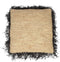 De Raffia Kussenhoes Vierkant - Naturel Zwart - 60x60