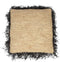 De Raffia Kussenhoes Vierkant - Naturel Zwart - 60x60