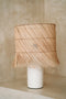 De Rattan Tafellamp - Wit Naturel