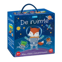 De ruimte - boek + puzzel + 10 figuren
