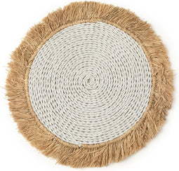 De Seagrass Raffia Placemat - Wit Naturel