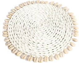 De Seagrass Shell Pan Coaster - Wit