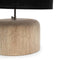 De Teak Wood Tafellamp - Naturel Zwart