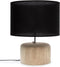 De Teak Wood Tafellamp - Naturel Zwart