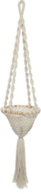 De Twisted Macrame Planthanger - Naturel Wit - L