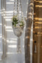 De Twisted Macrame Planthanger - Naturel Wit - L
