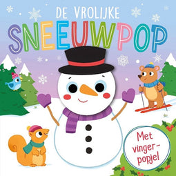 De vrolijke sneeuwpop - Vingerpopboek