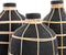 De Whoopy Vaas - Zwart Naturel - M