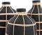 De Whoopy Vaas - Zwart Naturel - M
