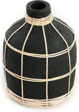 De Whoopy Vaas - Zwart Naturel - S