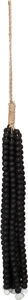 De Wooden Beads Hangdecoratie - Zwart