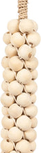 De Wooden Beads met Katoen Hangdecoratie - Wit
