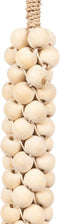 De Wooden Beads met Katoen Hangdecoratie - Wit