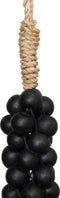De Wooden Beads met Katoen Hangdecoratie - Zwart