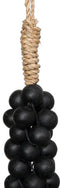 De Wooden Beads met Katoen Hangdecoratie - Zwart