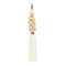 De Wooden Beads Sleutelhanger - Naturel Wit