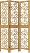vidaXL - Kamerscherm - met - 3 - panelen - massief - paulowniahout - bruin