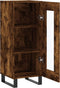 vidaXL - Dressoir - 34,5x34x90 - cm - bewerkt - hout - gerookt - eiken