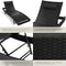 tectake® Moana - Wicker ligbed - 6-voudig verstelbare rugleuning - Zwart