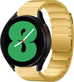 Selencia Stalen magnetisch 20 mm bandje - Geschikt voor Samsung Galaxy Watch 6 (Classic) / 5 (Pro) / 4 (Classic) / 3 – Garmin Venu / 2 plus / Sq - Forerunner 245 / 55 - Goud