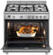 SMEG CG90X2 - Gasfornuis - 5 branders 1000-4000 watt - Roestvrijstaal
