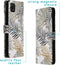 iMoshion Hoesje Geschikt voor Samsung Galaxy A22 (5G) Hoesje Met Pasjeshouder - iMoshion Design Softcase Bookcase - Wit / Meerkleurig / Goud / Glamour Botanic