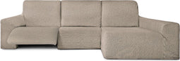 Hoes voor chaise longue met lange armleuning rechts Eysa ROC Geglaceerd kastanje Lichtbruin 180 x 120 x 360 cm