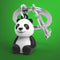 Metalmorphose - Sleutelhanger - Panda & Bamboo