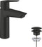 GROHE Start Wastafelkraan - Waterbesparend - Push-open waste - Mat zwart