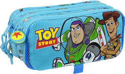 Pennenetui met 3 vakken Toy Story Ready to play Licht Blauw (21,5 x 10 x 8 cm)