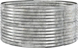 vidaXL - Plantenbak - 140x140x68 - cm - gepoedercoat - staal - zilverkleurig