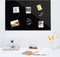 Navaris glassboard - Magnetisch bord 90 x 60 cm - Inclusief magneten en marker - Zwart