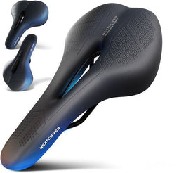 NEXTCOVER® Fietszadel - MountainBike - Memory Foam 3.0 - 27,5cm x 14cm - Zwart