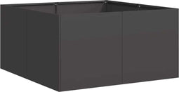 vidaXL - Plantenbak - 80x80x40 - cm - koudgewalst - staal - zwart