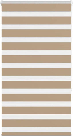 vidaXL - Zebra - Blind - 75x150 - cm - stofbreedte - 70,9 - cm - polyester - zandbruin