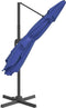 vidaXL - Zweefparasol - met - aluminium - paal - 400x300 - cm - azuurblauw