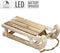 Deco Slee met 25 Warmwitte LED's 31,5x14,5x10,5 cm Natuur gemaakt van hout
